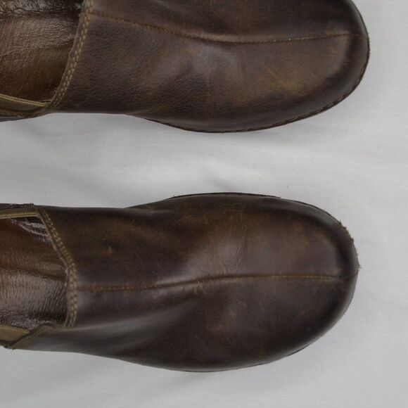 Patagonia Women's 7.5 Brown Leather Slip On Clogs - Picture 3 of 9